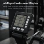 National Bodyline Air Rower Machine for Home Gym | Air Resistance Rowing Machine with Foldable Design, Chain Drive & LCD Monitor | 200kg Weight Capacity