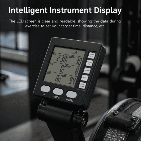 National Bodyline Air Rower Machine for Home Gym | Air Resistance Rowing Machine with Foldable Design, Chain Drive & LCD Monitor | 200kg Weight Capacity