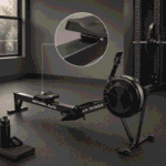 National Bodyline Air Rower Machine for Home Gym | Air Resistance Rowing Machine with Foldable Design, Chain Drive & LCD Monitor | 200kg Weight Capacity