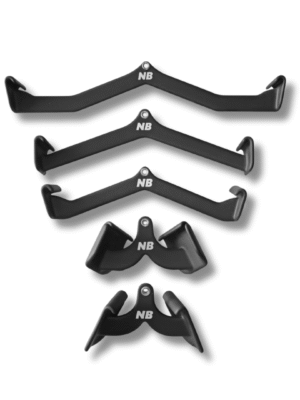 B MAG Handle Set – Premium 5-Piece Multi-Grip Lat Pulldown & Row Handle Set for Cable Machines