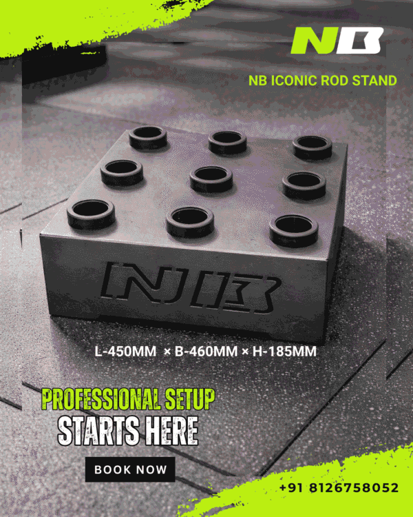 NB Iconic Rod Stand – 9 Rod Heavy Duty Barbell Storage